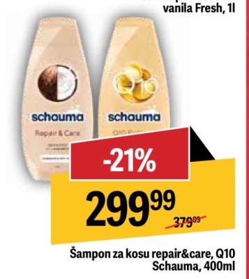 Šampon za kosu repair&care, Q10 Schauma, 400ml