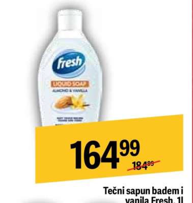 Tečni sapun badem i vanila Fresh, 1l