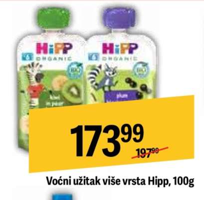 Ovocní užitak više vrsta Hipp, 100g