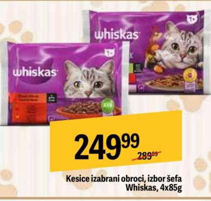 Kesice izabrani obroci, izbor šefa Whiskas, 4x85g
