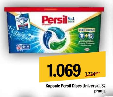 Kapsule Persil Discs Universal, 32 pranja