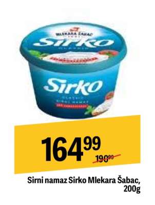 Sirni namaz Sirko Mlekara Sabac 200g