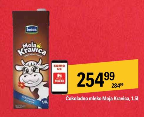 Čokoladno mleko Moja Kravica, 1.5l