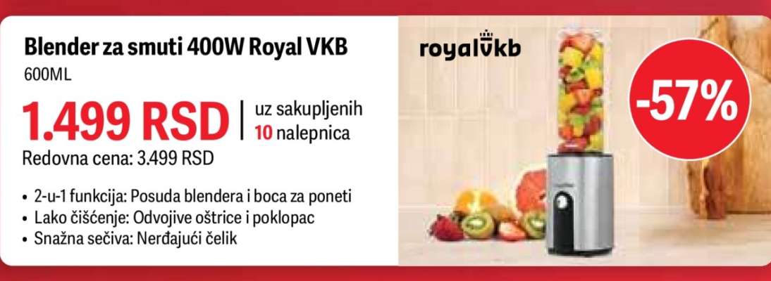 Blender za smuti 400W Royal VKB