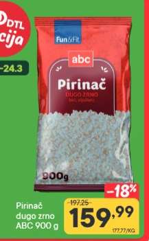 Pirinač dugo zrno ABC 900 g