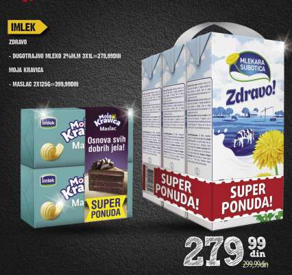 ZDRAVO - DUGOTRAJNO MLEKO 2% M.M. 3X1L