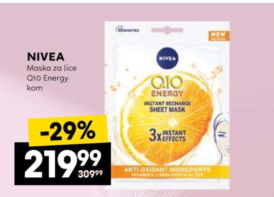 NIVEA Maska za lice Q10 Energy kom