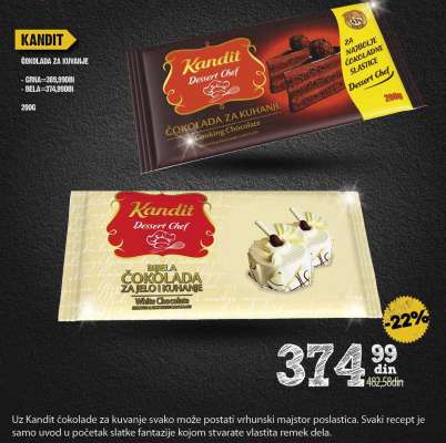 KANDIT ČOKOLADA za kuvanje