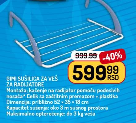 Gimi sušilica za veš za radijatore