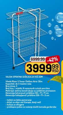 Vileda Spratna Sušilica za Veš 30m