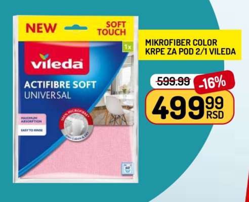 Mikrofiber Color Krpe za Pod 2/1 Vileda