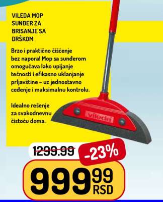 Vileda mop sunđer za brisanje sa drškom