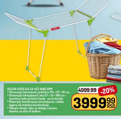 Vileda sušilica za veš King 20M