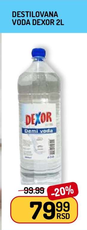 DESTILOVANA VODA DEXOR 2L