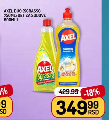 AXEL DUO (SGRASSO 750ML+DET ZA SUDOVE 900ML)