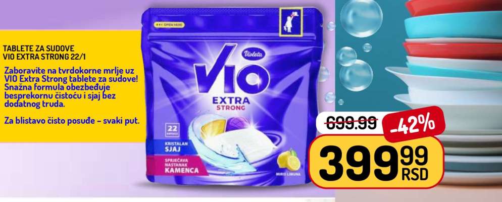 TABLETE ZA SUDOVE VIO EXTRA STRONG 22/1