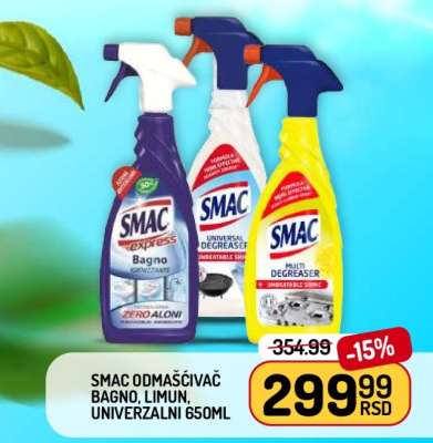 SMAC Odmašćivač Bagno, Limun, Univerzalni 650ml