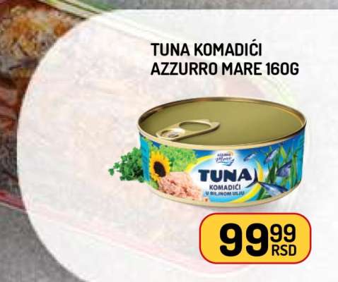 Tuna Komadići Azzurro Mare 160g