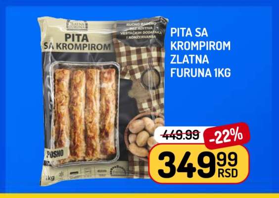 Pita sa krompirom Zlatna Furuna 1kg