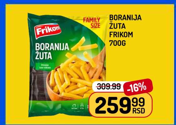Boranija žuta Frikom, 700g