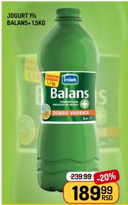 Jogurt 1% Balans+ 1.5kg