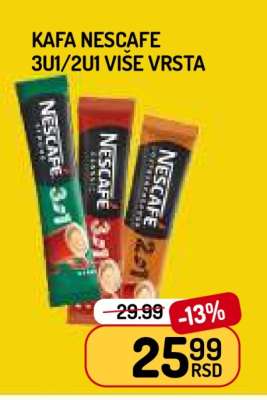 Kafa Nescafe 3u1/2u1 više vrsta