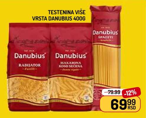 Testenina više vrsta Danubius, 400g