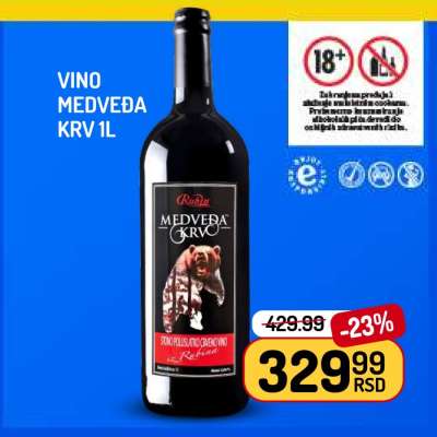 Vino Medveđa krv 1l