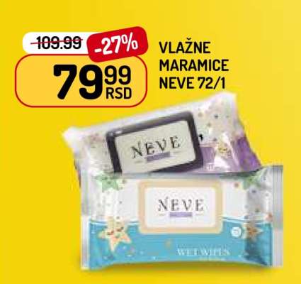 Vlažne maramice Neve 72/1
