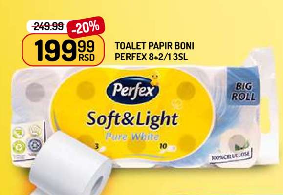 TOALET PAPIR BONI PERFEX 8+2/13SL