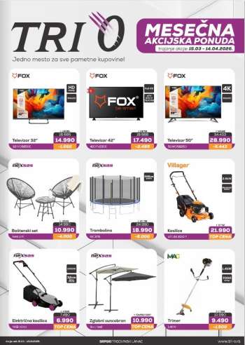 Tri O katalog - 15.03.2026 - 14.04.2026.