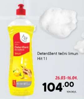 Deterdžent tečni limun Hit 1 l
