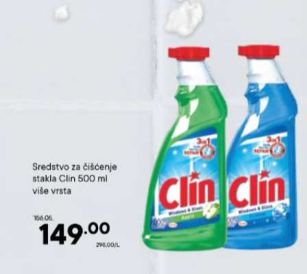 Sredstvo za čišćenje stakla Clin 500 ml više vrsta