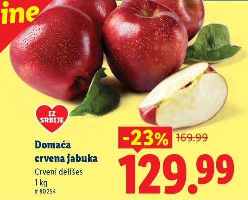 Domaća crvena jabuka