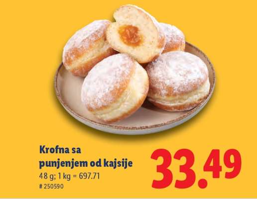 Krofna sa punjenjem od kajsije