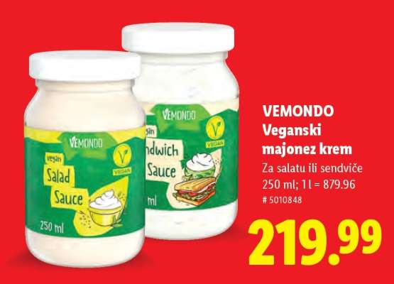 VEMONDO Veganski majonez krem
