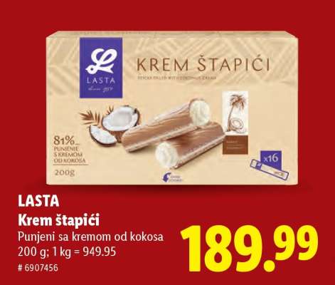 Lasta Krem štapići