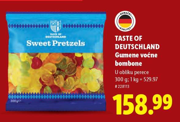 TASTE OF DEUTSCHLAND Gumene voćne bombone