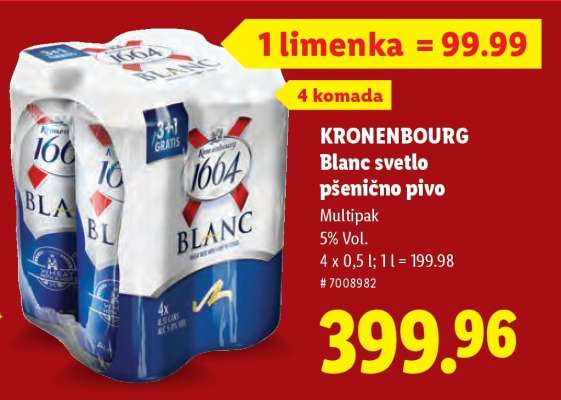 Kronenbourg Blanc světlo pšenično pivo