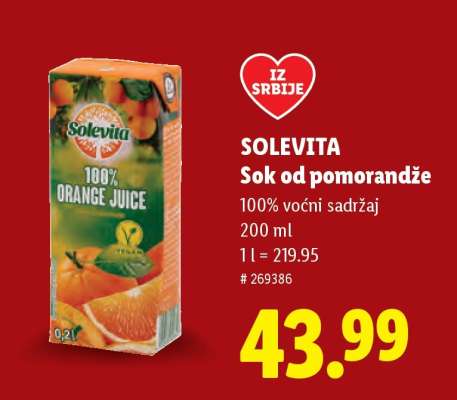 Solevita Sok od pomorandže