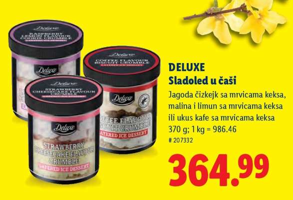 DELUXE Sladoled u čaši