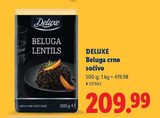 DELUXE Beluga crno sočivo