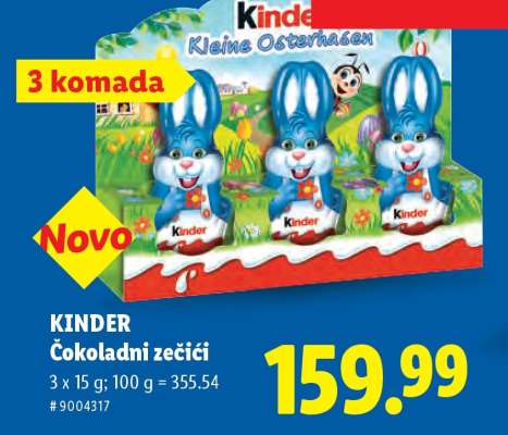 KINDER Čokoladni zečići