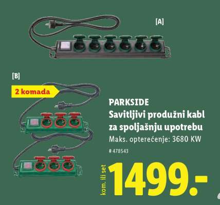 PARKSIDE Savitljivi produžni kabl
