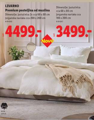 LIVARNO Premium posteljina od muslina
