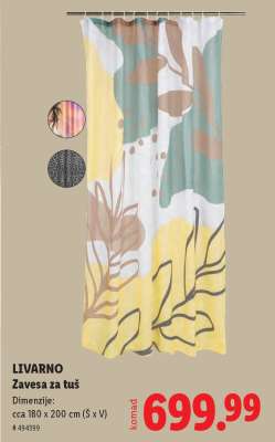 LIVARNO Zavesa za tuš