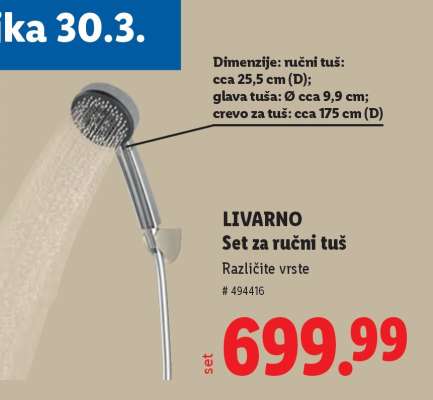 Livarno Set za ručni tuš