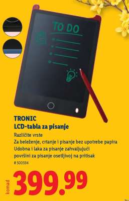 TRONIC LCD-tabla za pisanje