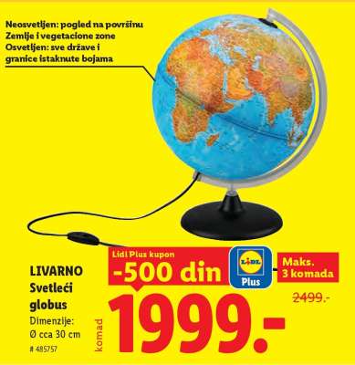 LIVARNO Svetleći globus