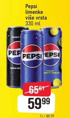 Pepsi limenke više vrsta 330 ml